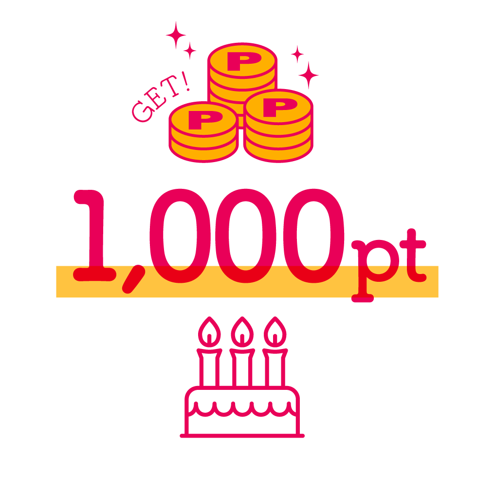 お誕生日月ポイントプレゼント
