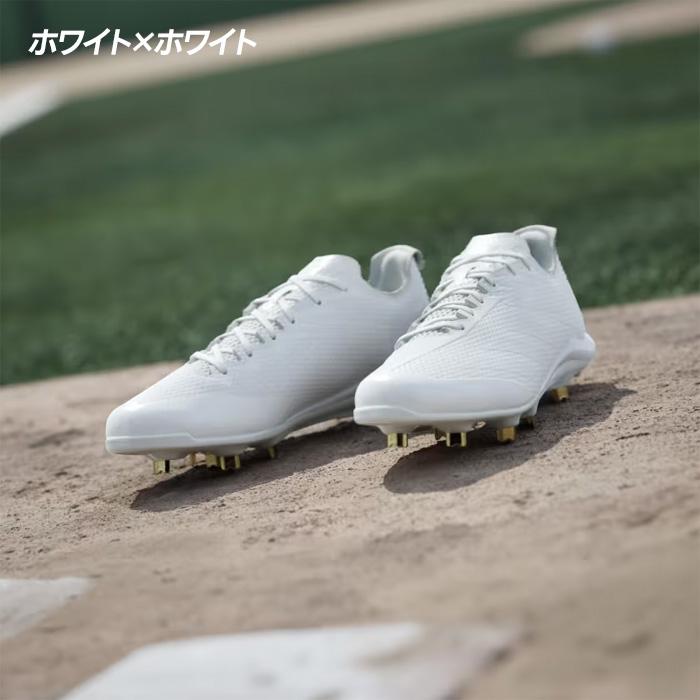 アディダス　野球スパイク　白 アディダス 野球 スパイク 金具スパイク 白スパイク 高校野球対応